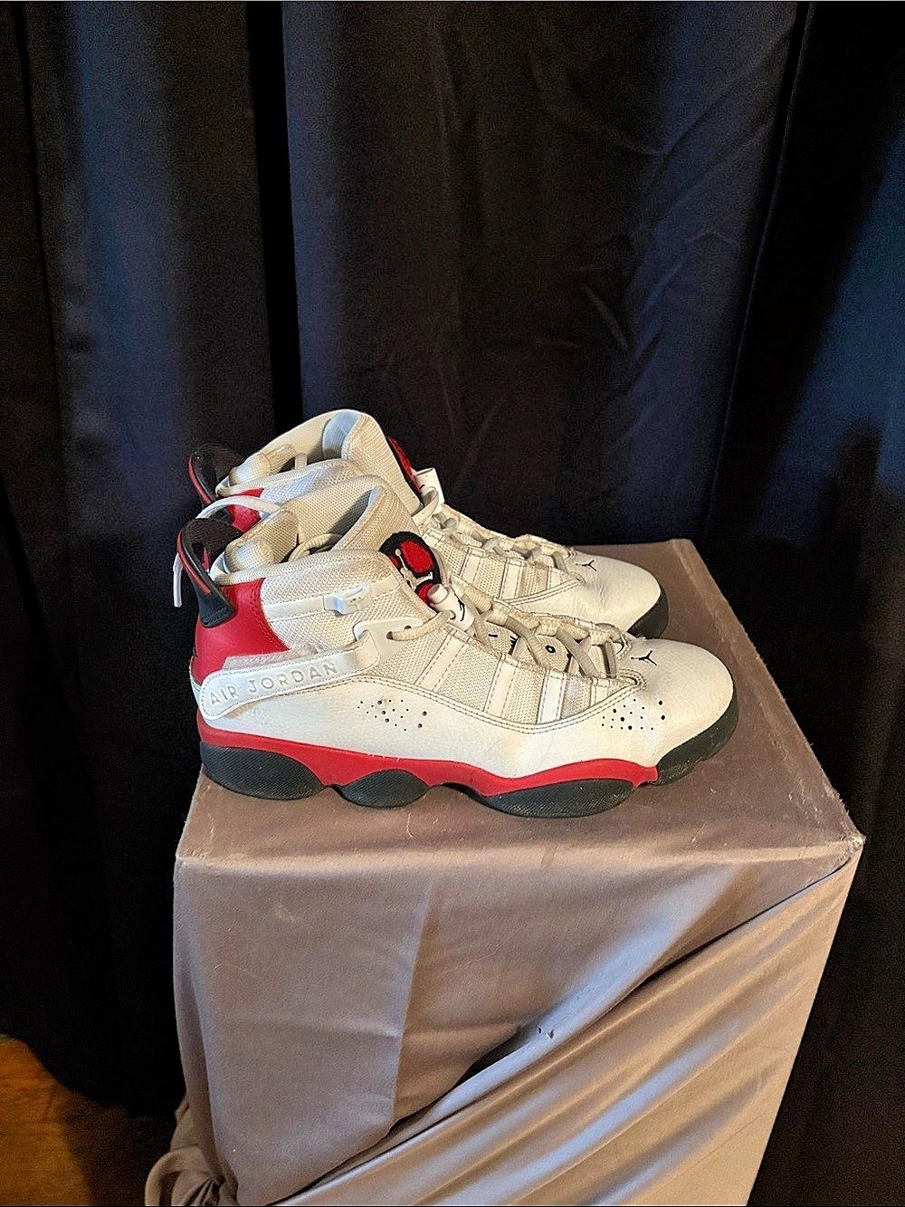 Jordan Air Jordan 6 Rings Boys US 7Y White & Red